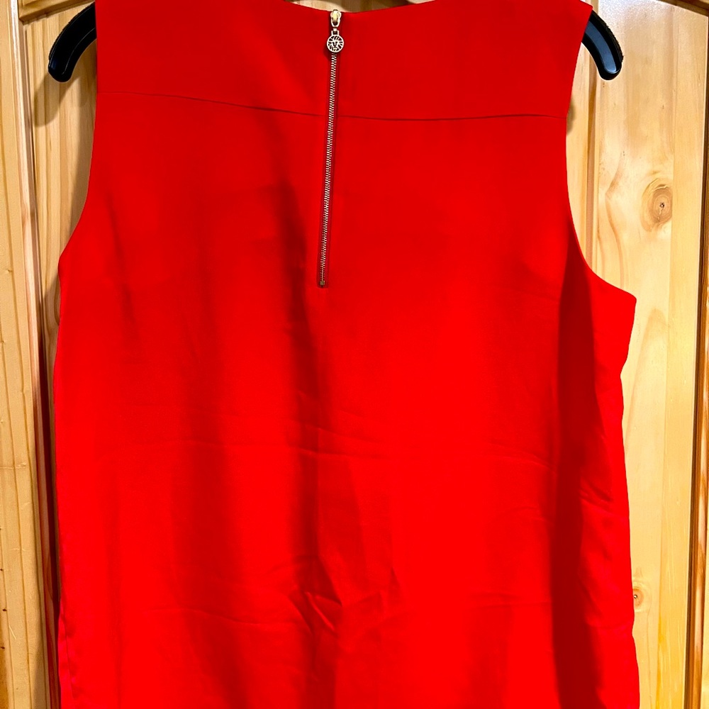 Anne Klein blouse, bright red
